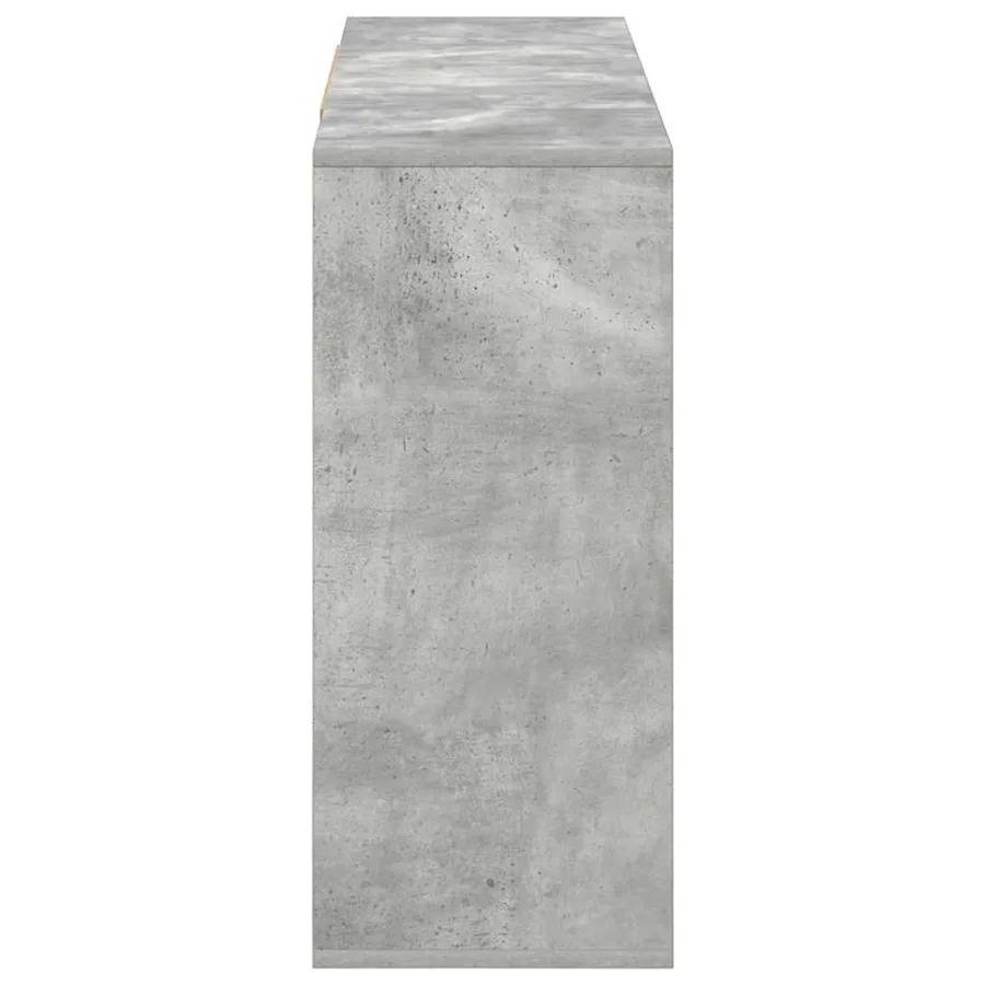 Buffet gris béton 120x30x75 cm bois d'ingénierie - 6