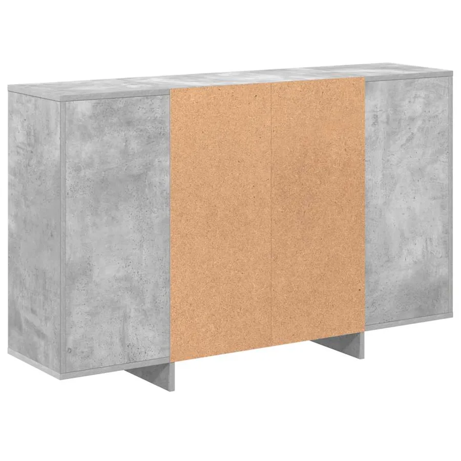 Buffet gris béton 120x30x75 cm bois d'ingénierie - 7