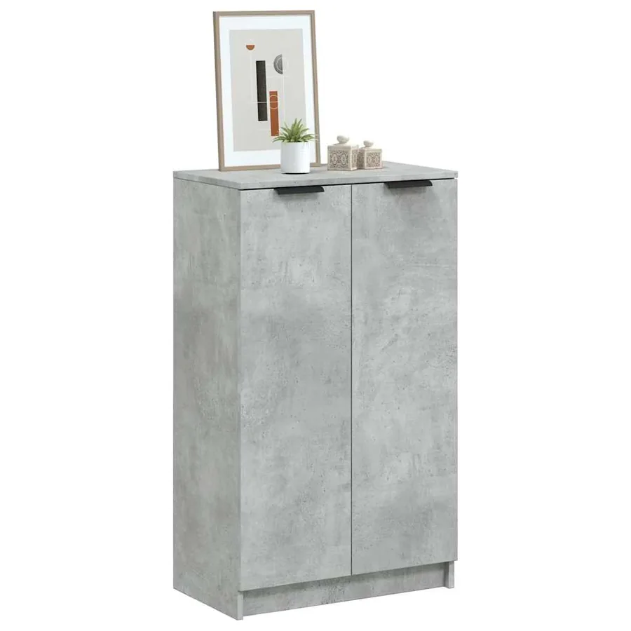 Armoire à chaussures Gris béton 59x35x100,5 cm Bois d'ingénierie
