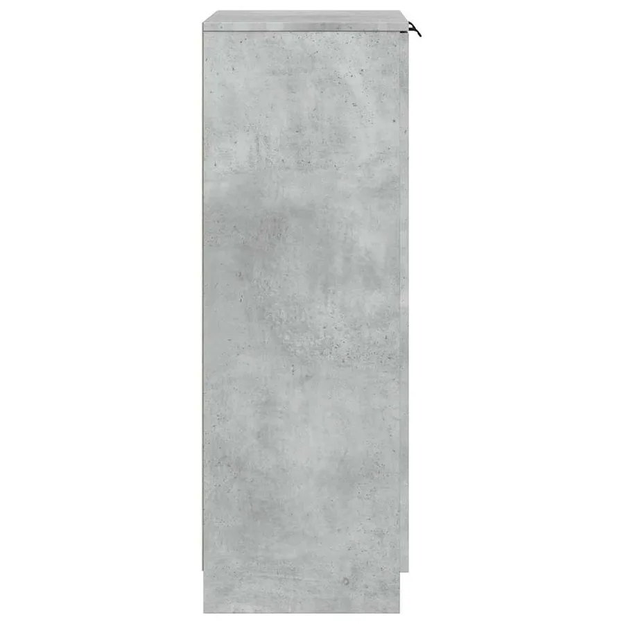 Armoire à chaussures Gris béton 59x35x100,5 cm Bois d'ingénierie - 5