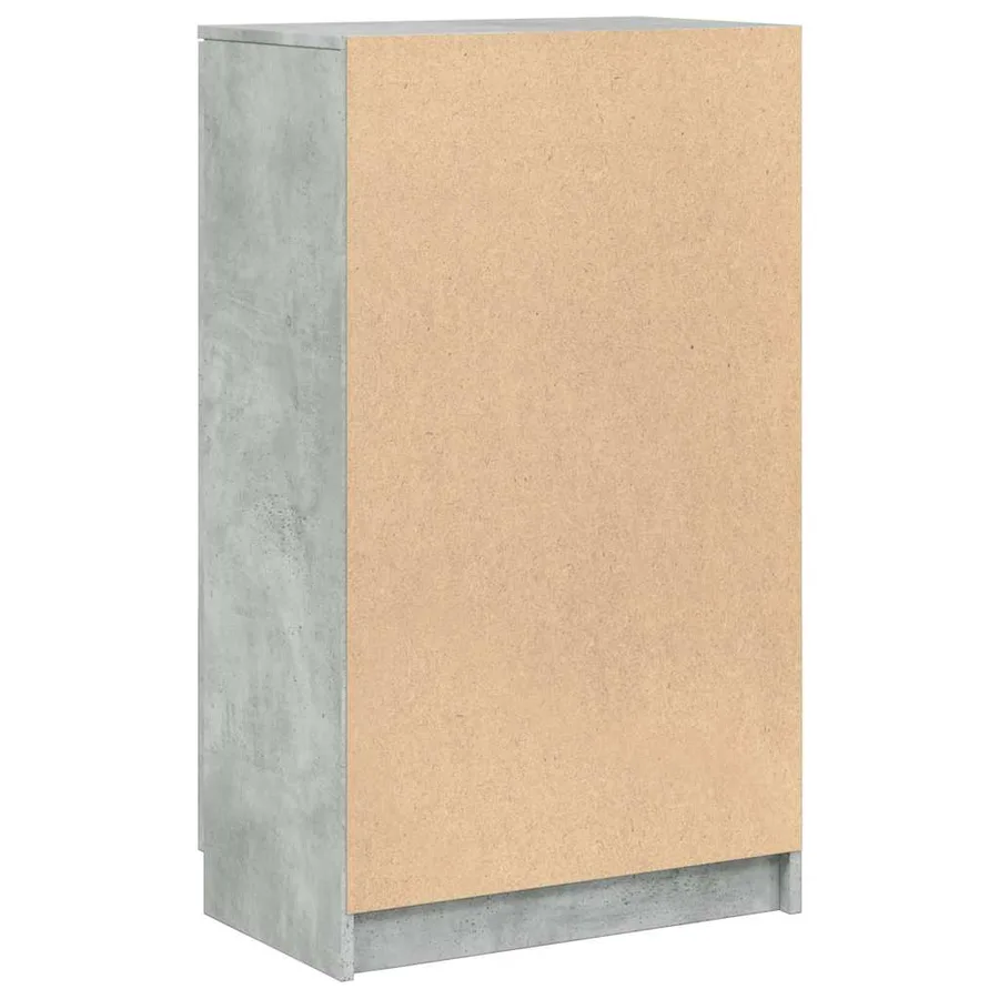 Armoire à chaussures Gris béton 59x35x100,5 cm Bois d'ingénierie - 6
