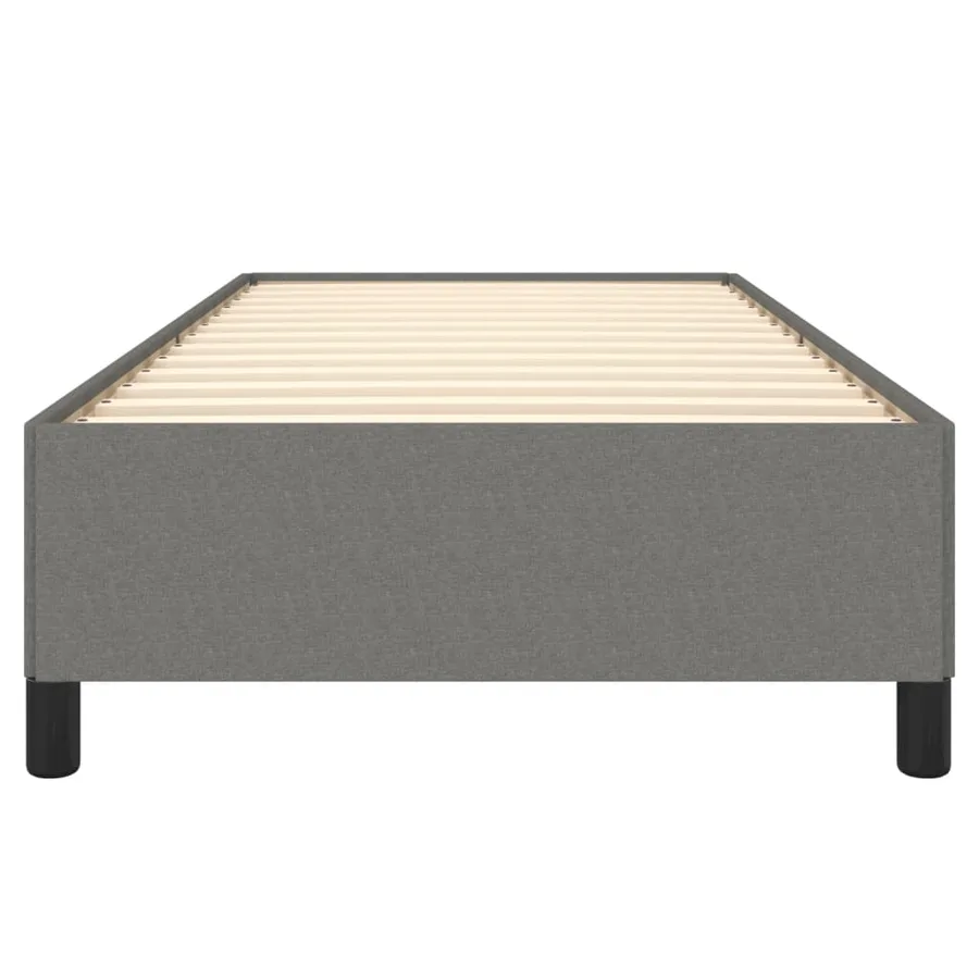 Cadre de lit sans matelas gris foncé 90x190 cm tissu - 5