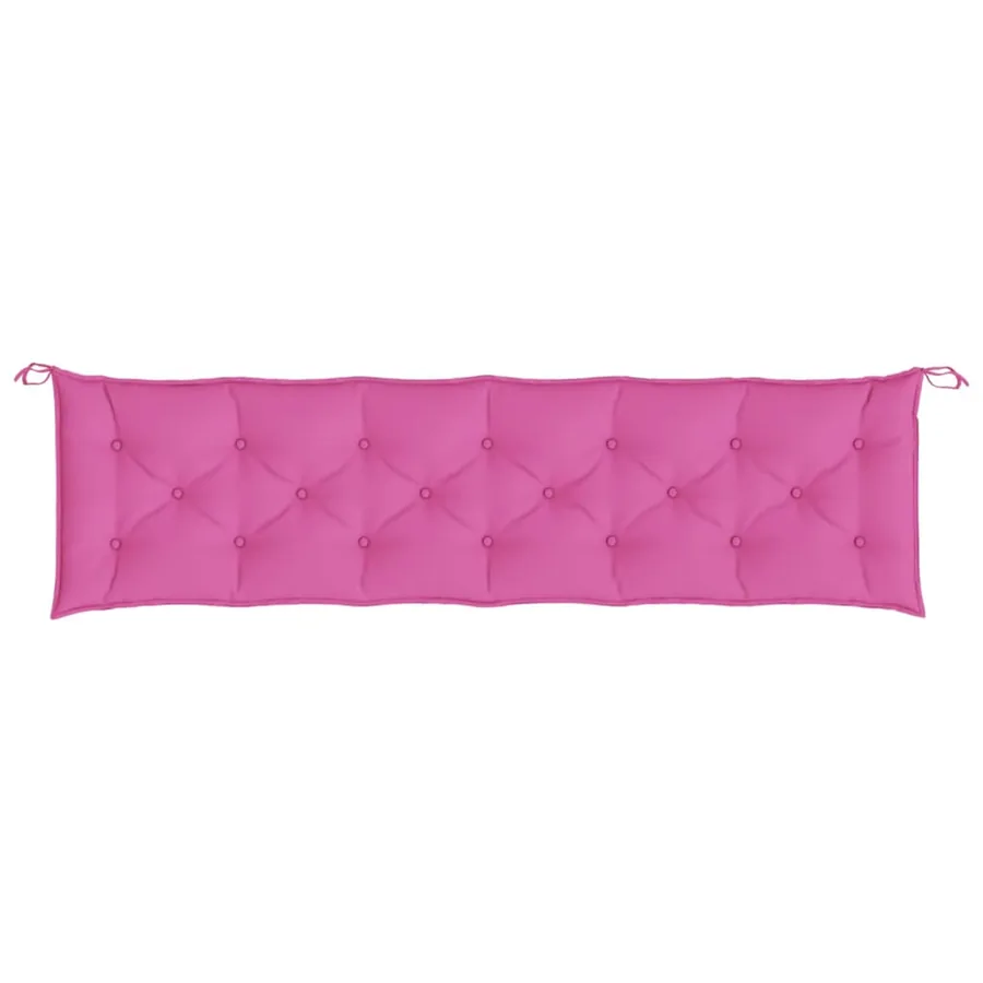Coussin de banc de jardin rose 200x50x7 cm tissu - 4
