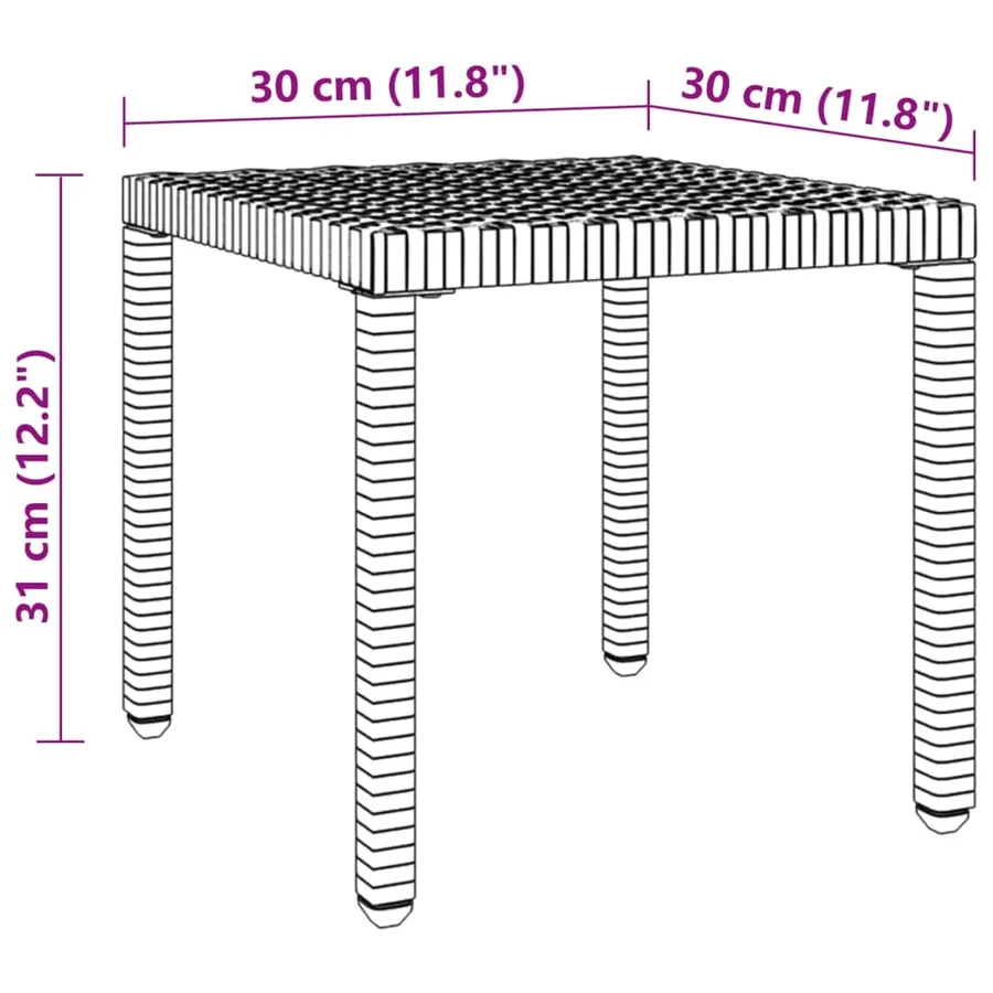 Chaises longues lot de avec table Résine tressée Gris - 12