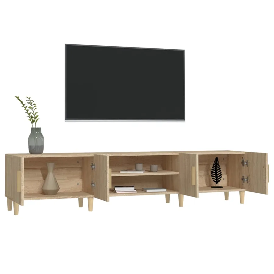 Meuble TV Chêne Sonoma 180x31,5x40 cm Bois d'ingénierie - 5