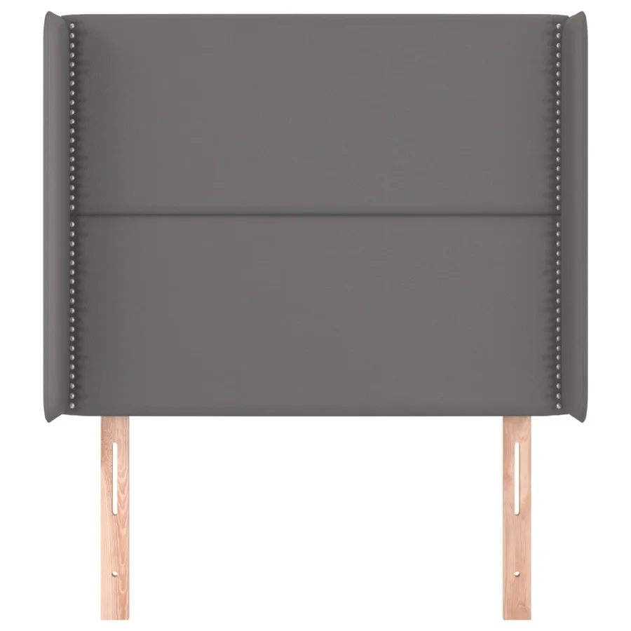 Tête de lit avec oreilles Gris 103x16x118/128 cm Similicuir - 3