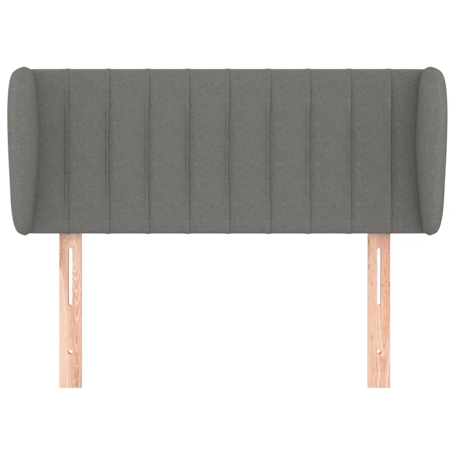 Tête de lit avec oreilles Gris foncé 103x23x78/88 cm Tissu - 3
