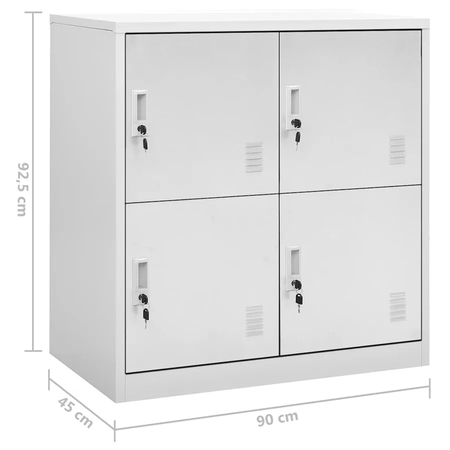 Armoires à casiers 5 pcs Gris clair 90x45x92,5 cm Acier - 8