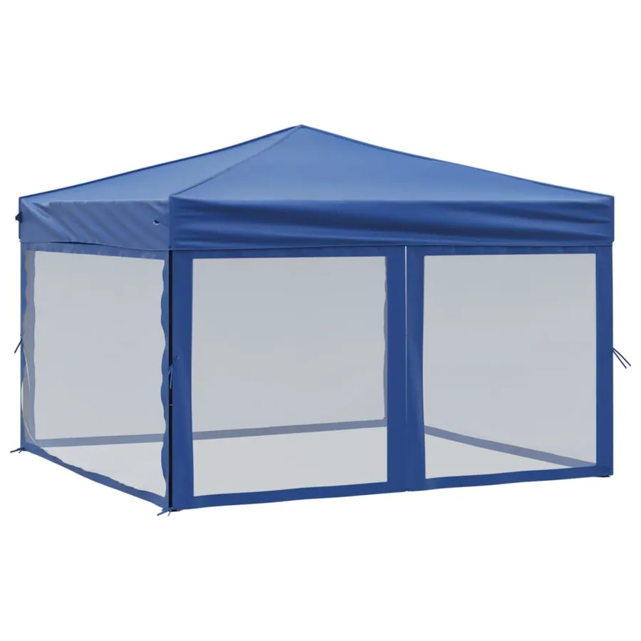 Tente de réception pliable avec parois Bleu 3x3 m - 2