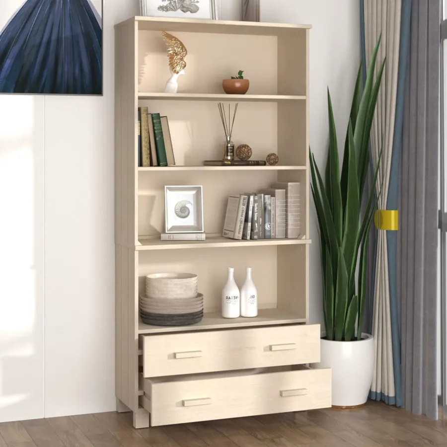 Buffet HAMAR Bois massif de pin Marron miel - 7