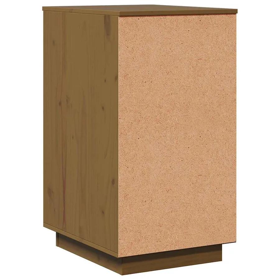 Armoire de bureau Marron miel 40x50x75 cm Bois massif de pin - 5