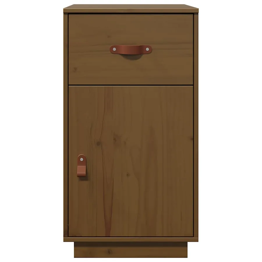 Armoire de bureau Marron miel 40x50x75 cm Bois massif de pin - 6