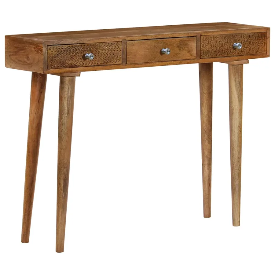 Table console Bois de manguier massif 102x30x79 cm - 11