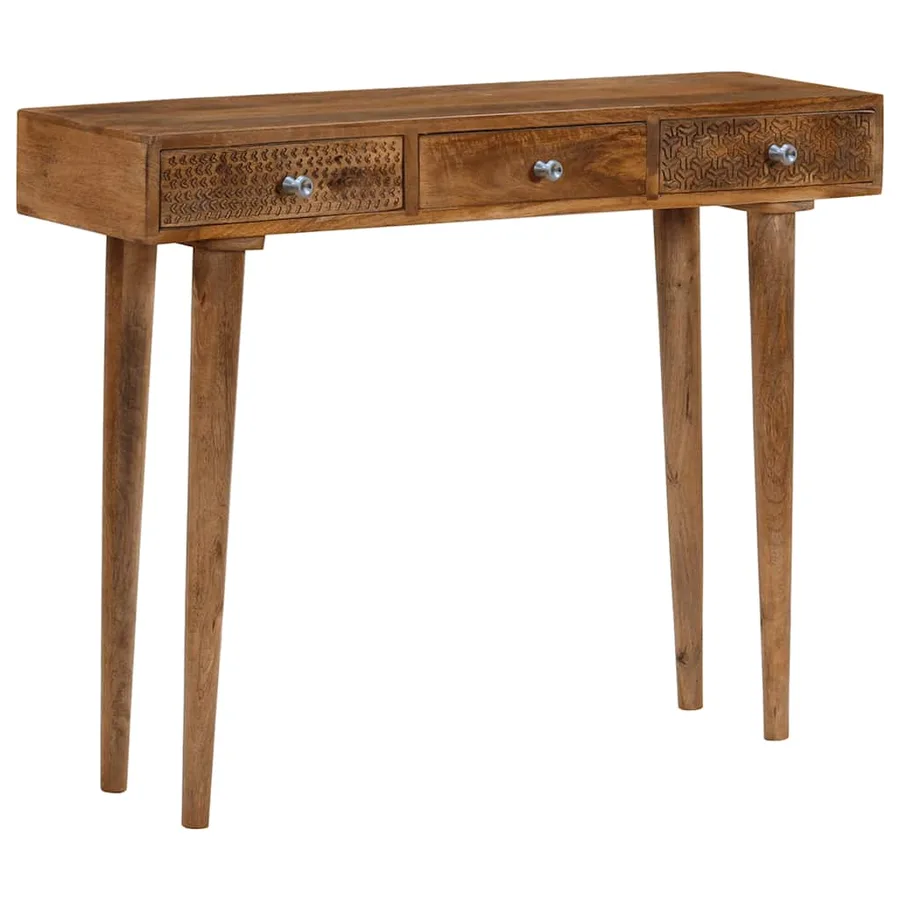 Table console Bois de manguier massif 102x30x79 cm - 12