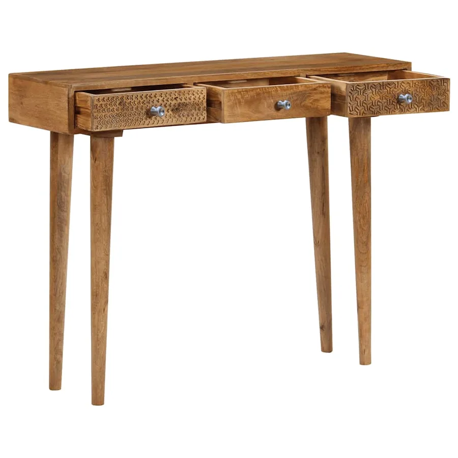 Table console Bois de manguier massif 102x30x79 cm - 3