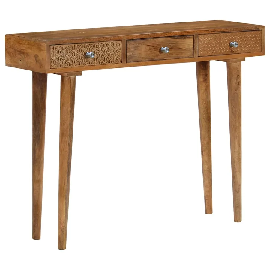Table console Bois de manguier massif 102x30x79 cm - 9
