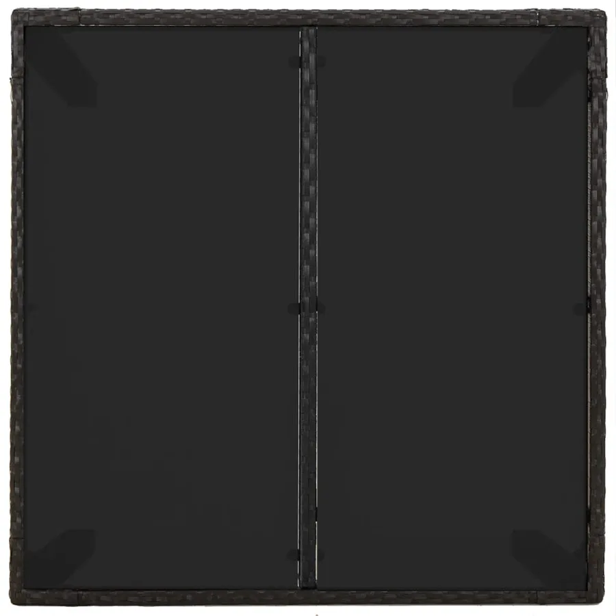 Ensemble à manger de jardin avec coussins 3 pcs Noir - 7