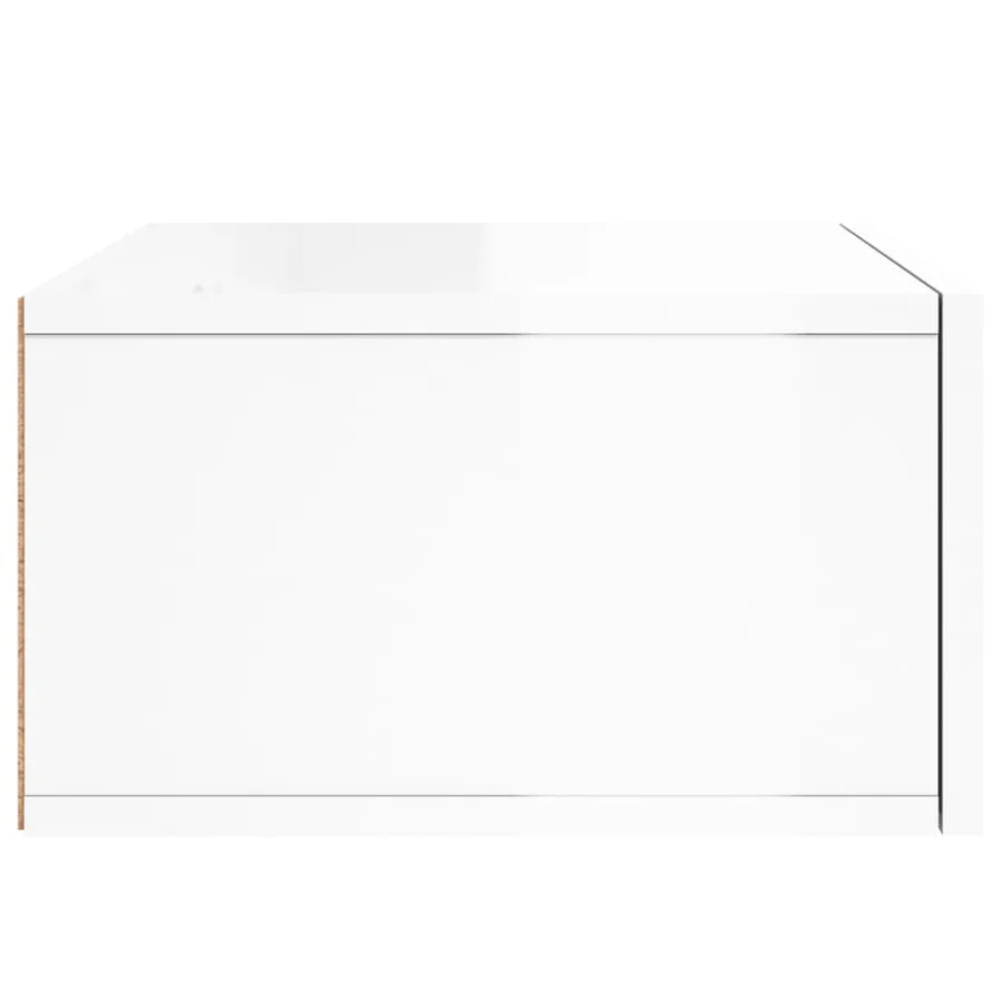 Tables de chevet murales 2 pcs blanc brillant 35x35x20 cm - 7