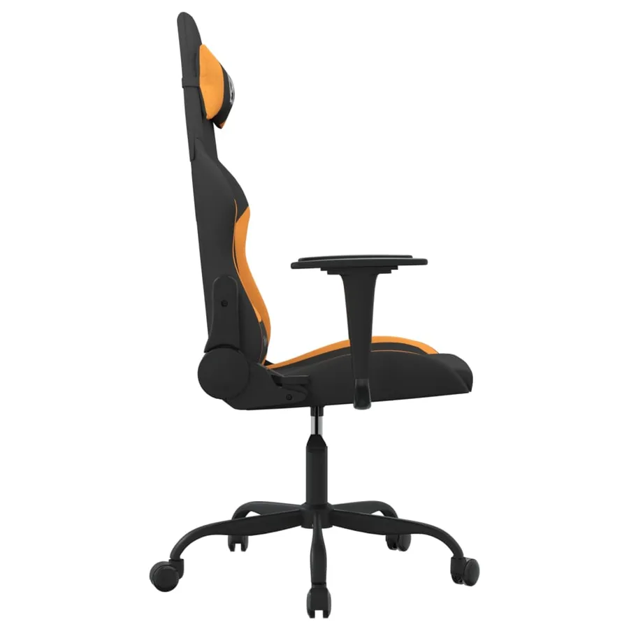Chaise de jeu de massage Noir et orange Tissu - 4