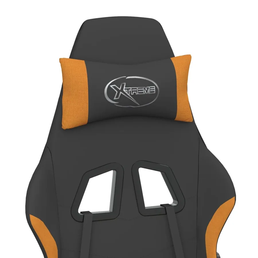 Chaise de jeu de massage Noir et orange Tissu - 9