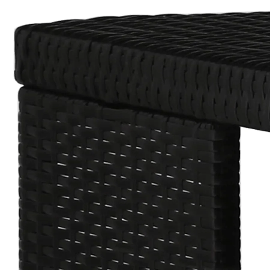 Ensemble de bar de jardin 5 pcs et coussins Résine tressée Noir - 3