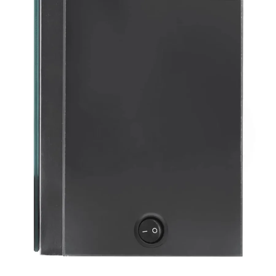 Armoire de salle de bain à miroir LED gris 80x12x68 cm - 6