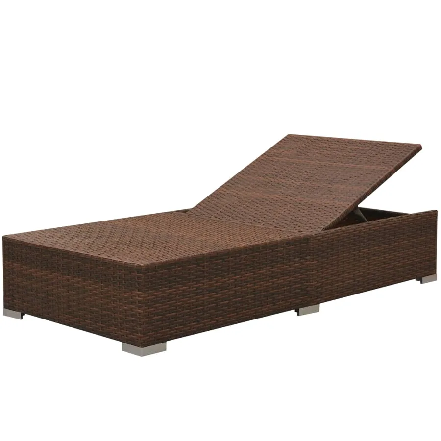 Salon de jardin 3 pcs avec coussins Résine tressée Marron - 7