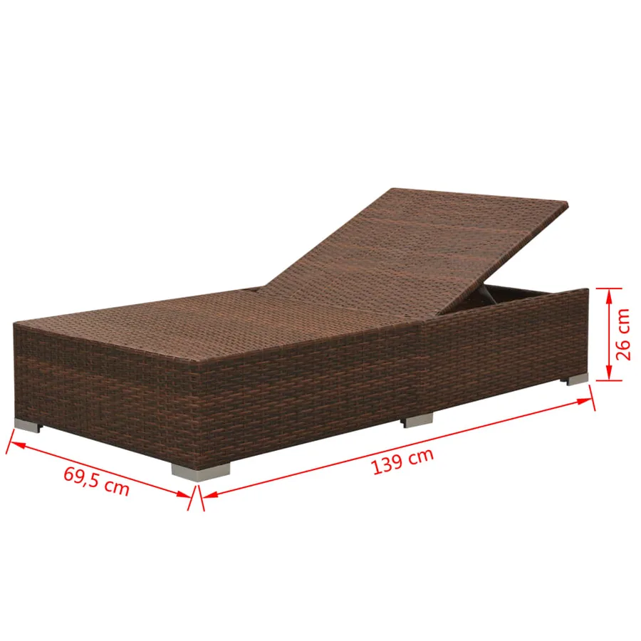 Salon de jardin 3 pcs avec coussins Résine tressée Marron - 9