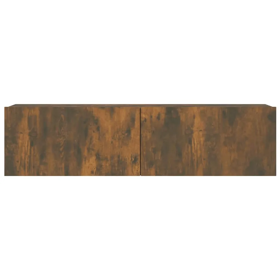 Armoire murale TV Chêne fumé 120x30x30 cm Bois d'ingénierie - 5