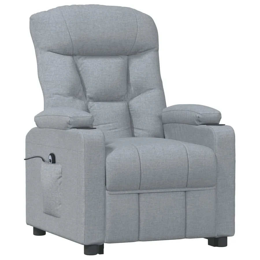 Fauteuil inclinable électrique Gris clair Tissu - 3