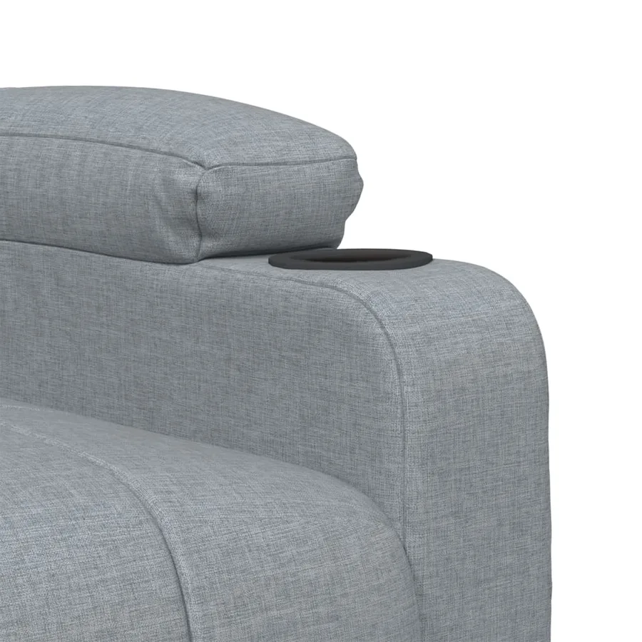 Fauteuil inclinable électrique Gris clair Tissu - 8