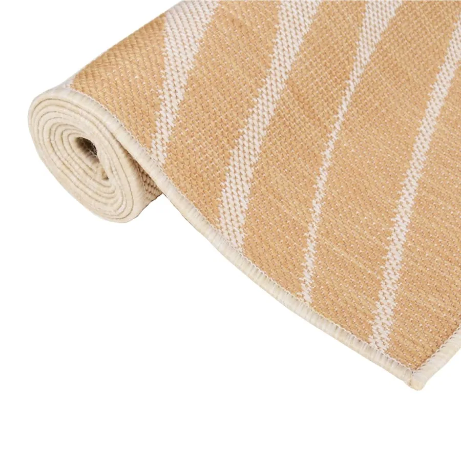 Tapis à tissage plat d'extérieur 80x250 cm Motif de feuille - 3