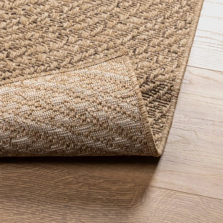 Tapis 120x170 cm aspect jute intérieur et extérieur - 7
