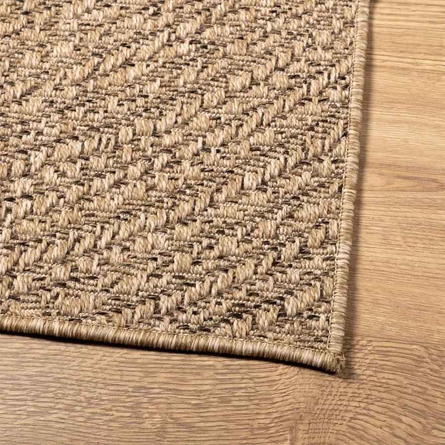 Tapis 120x170 cm aspect jute intérieur et extérieur - 8