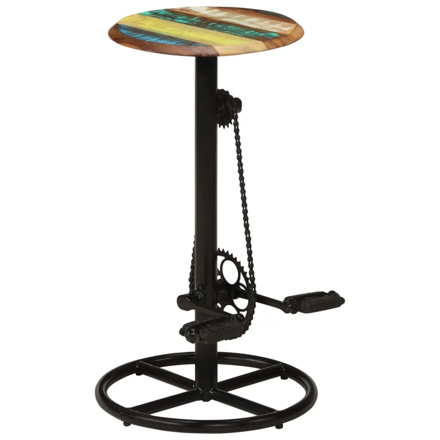 Tabourets de bar lot de 2 bois massif de récupération - 11