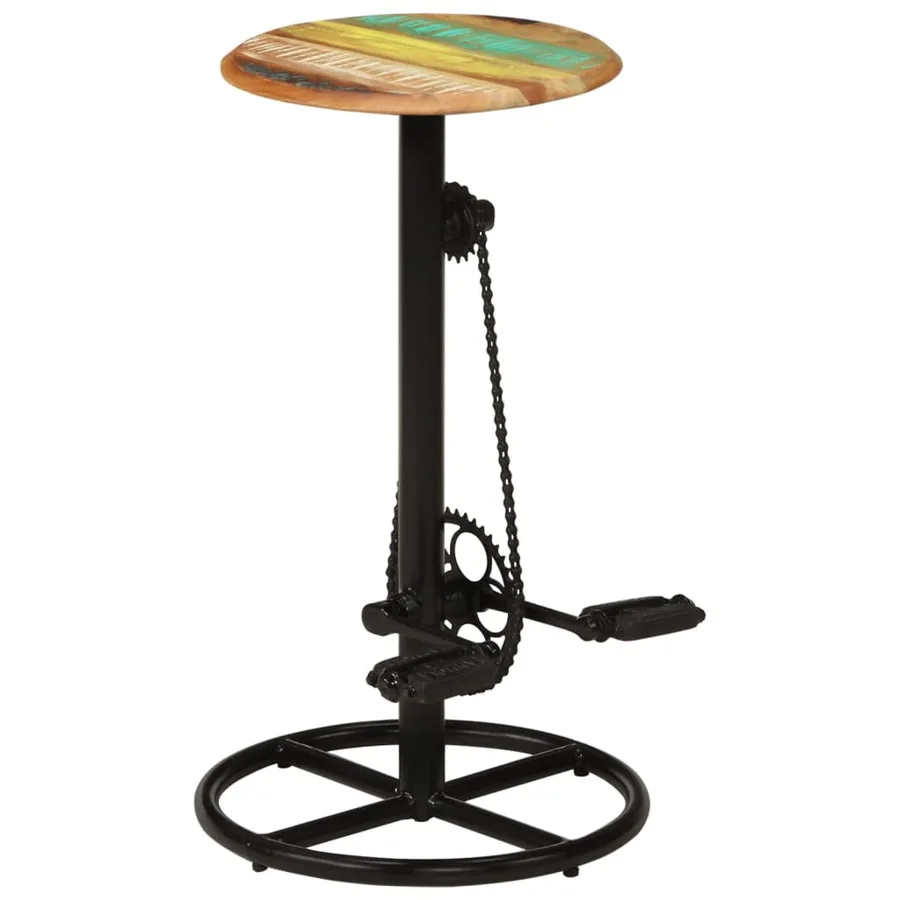 Tabourets de bar lot de 2 bois massif de récupération - 13
