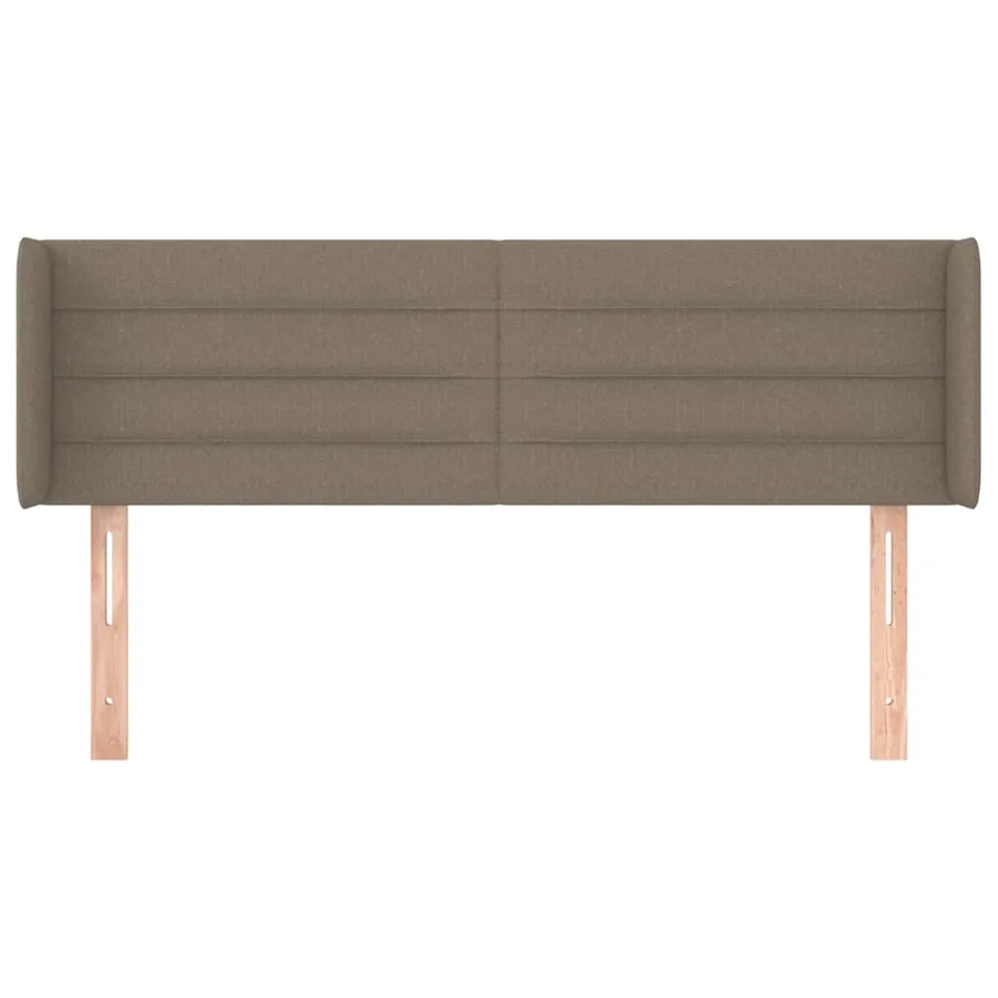Tête de lit avec oreilles Taupe 147x16x78/88 cm Tissu - 3
