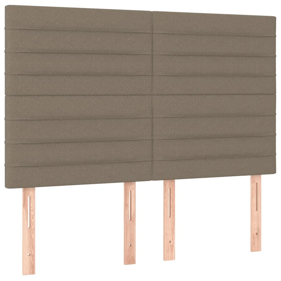 Sommier à lattes de lit avec matelas Taupe 140x200 cm Tissu - 6