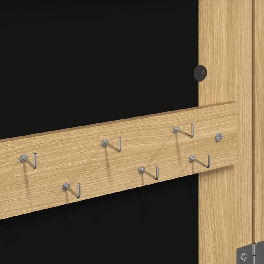 Armoire à bijoux avec miroir et éclairage LED mural - 10