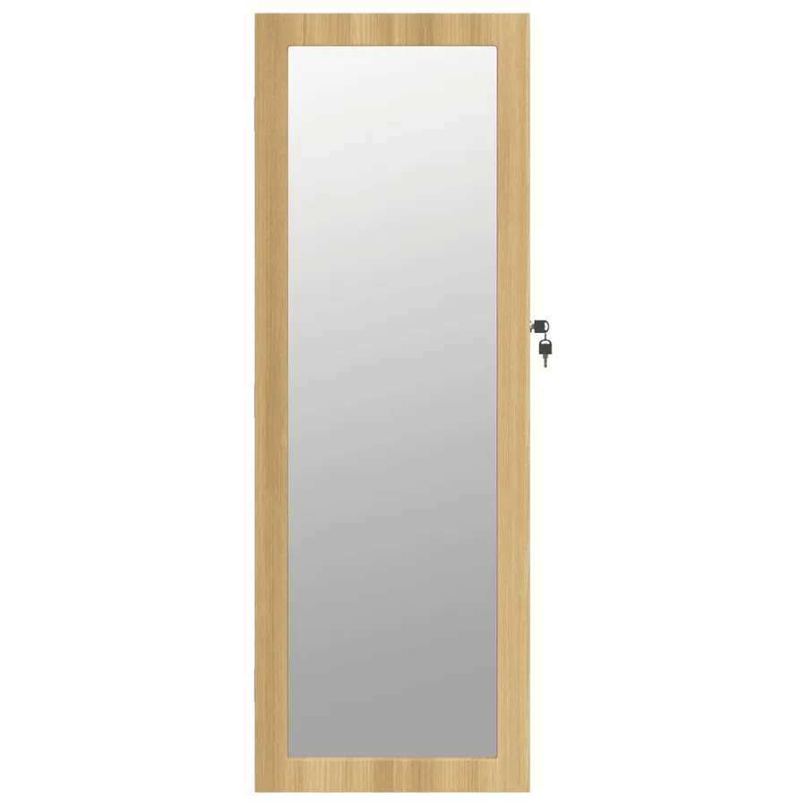 Armoire à bijoux avec miroir et éclairage LED mural - 4