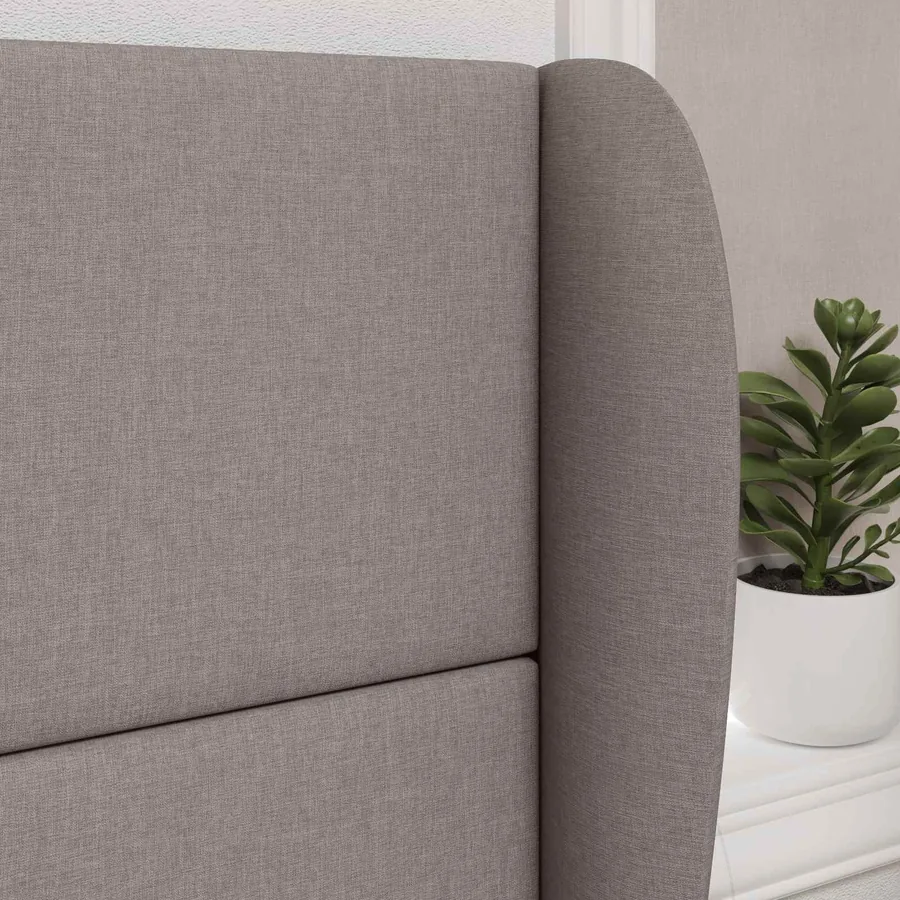 Oreille de tête de lit Beige 80 x 23 x 6 cm tissu - 4