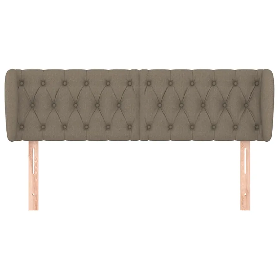 Tête de lit avec oreilles Taupe 147x23x78/88 cm Tissu - 3