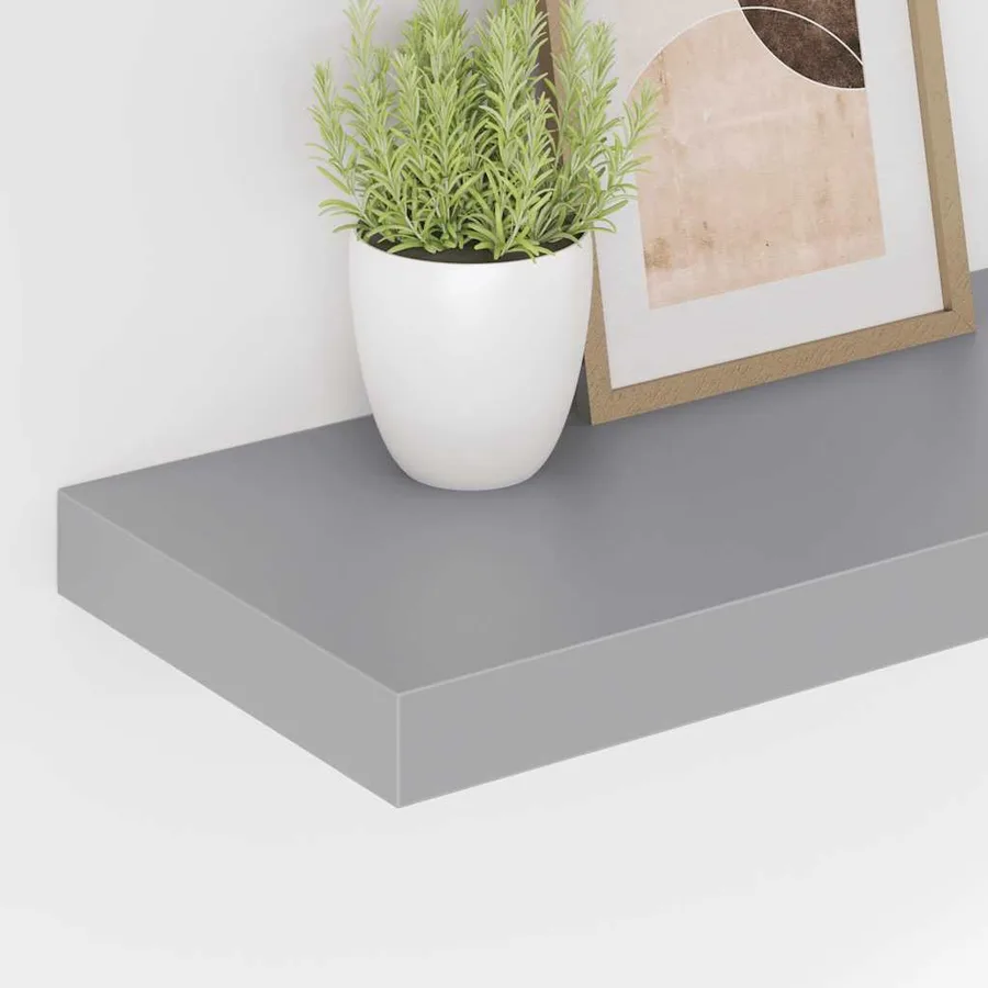 Étagères murales flottantes 4 pcs Gris 60x23,5x3,8 cm MDF - 4