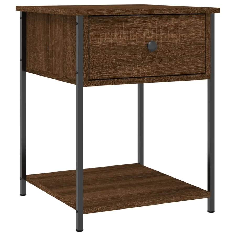 Tables de chevet 2 pcs chêne marron 44x45x58 cm bois ingénierie - 3