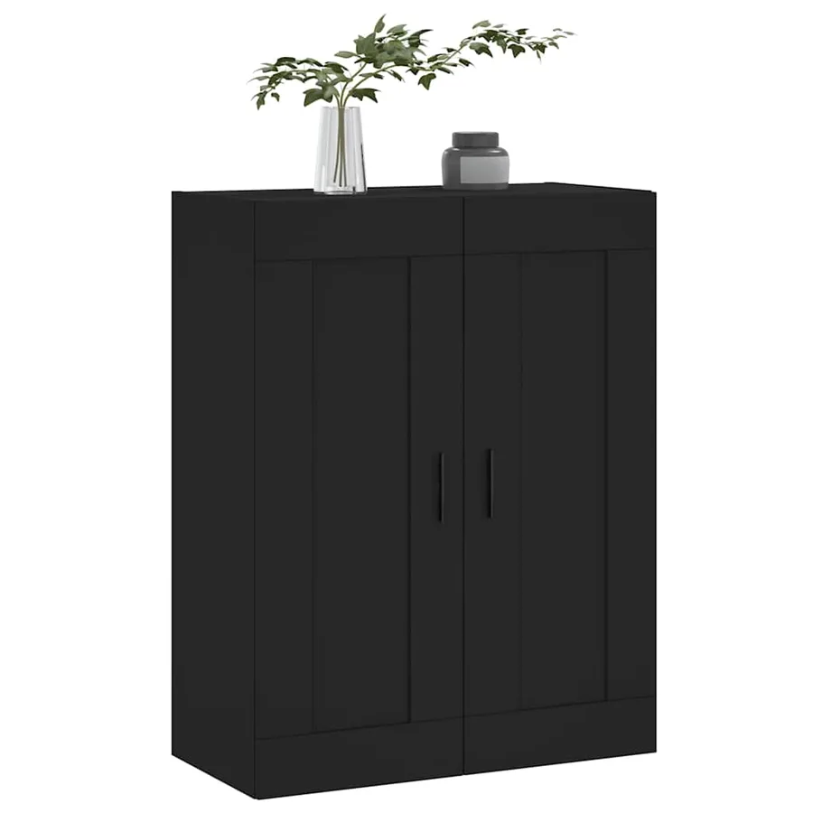 Armoire murale noir 69,5x34x90 cm bois d'ingénierie - 4