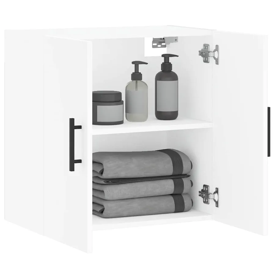 Armoire murale blanc 60x31x60 cm bois d'ingénierie - 4