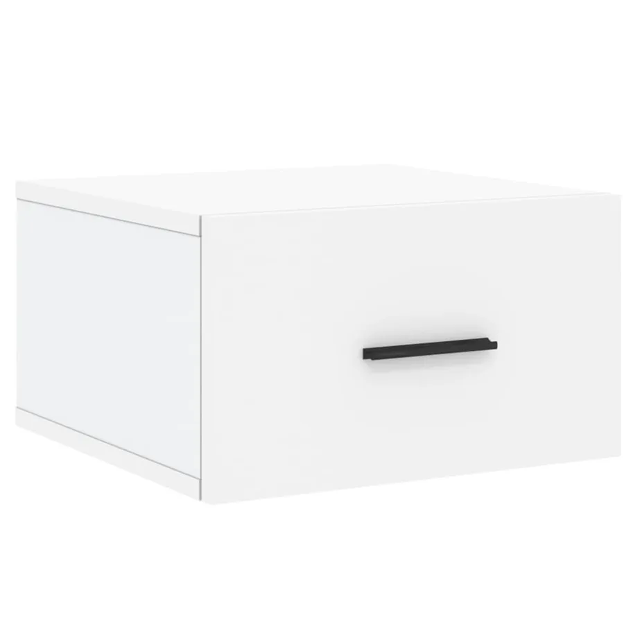 Table de chevet murale blanc 35x35x20 cm - 2