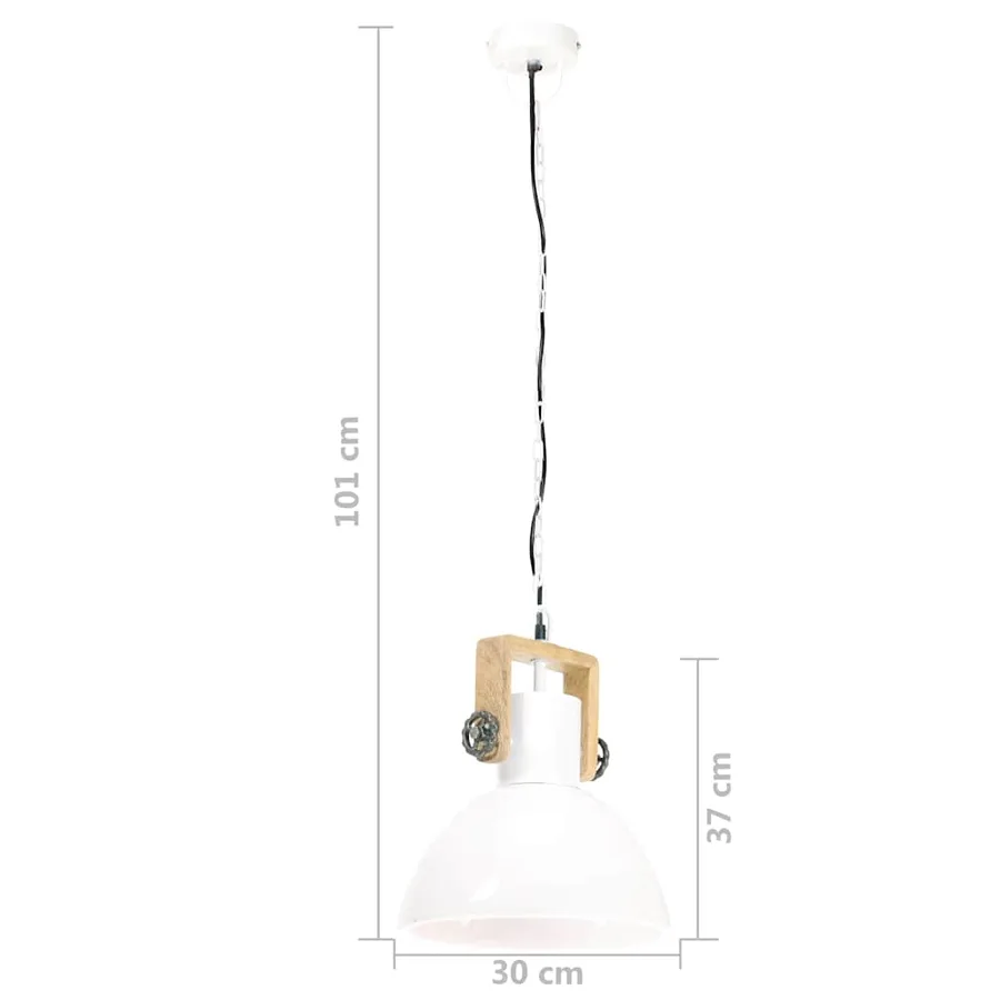 Lampe suspendue industrielle 25 W Blanc Rond 30 cm E27 - 11