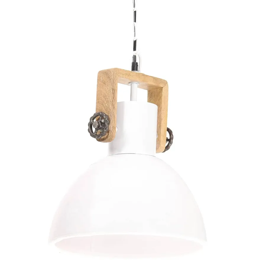 Lampe suspendue industrielle 25 W Blanc Rond 30 cm E27 - 2