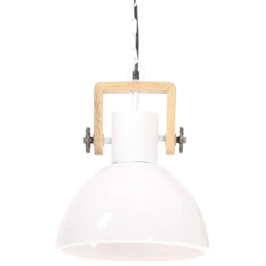 Lampe suspendue industrielle 25 W Blanc Rond 30 cm E27 - 3